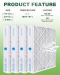 BOOGUAN 20x25x4 MERV 11 Air Filter 4-Pack