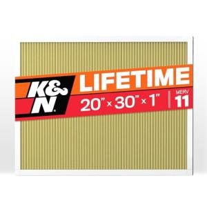 K&N Washable MERV 11 Air Filter 20x30x1