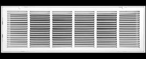 36" X 12" Steel Air Filter Grille - White