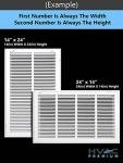 36" X 12" Steel Air Filter Grille - White