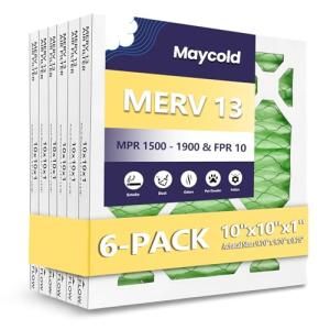 Maycold MERV 13 Air Filter 10x10x1 (6-Pack)