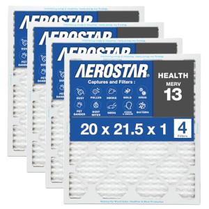 Aerostar MERV 13 Pleated Air Filters, 20x21.5