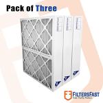 Filters Fast 18x24x4 Pleated Air Filter MERV 8, 4 AC Furnace Air Filters, Made in the USA, Actual Size 17.375x23.375x3.625, 3 Pack