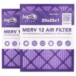 20x25x1 Air Filter (2-PACK) | MERV 12 | MOAJ Elite Bacterial & Viral Defense | BASED IN USA | Pleated Replacement Air Filters for AC & Furnace Applications | Actual Dimensions: 19.70" x 24.70" x 0.75"