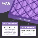 20x25x1 Air Filter (2-PACK) | MERV 12 | MOAJ Elite Bacterial & Viral Defense | BASED IN USA | Pleated Replacement Air Filters for AC & Furnace Applications | Actual Dimensions: 19.70" x 24.70" x 0.75"