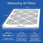 Nordic Pure 24x24x1 (23 3/8 x 23 3/8 x 3/4) Furnace Air Filters MERV 12 Pleated Plus Carbon 2 Pack