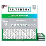 Filterbuy 27x27x1 Air Filter MERV 8 (MPR 700) Dust Defense Replacement (3-Pack), Electrostatic Pleated HVAC AC Furnace Filters, Made in USA (Actual Size: 26.50 x 26.50 x 0.75)