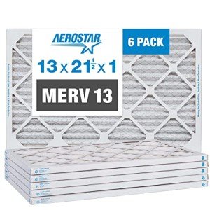 Aerostar MERV 13 Pleated Air Filters, 6 Pack