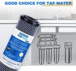 GOLDEN ICEPURE 1 Micron 2.5" x 10" Whole House CTO Carbon Sediment Water Filter Compatible with Dupont WFPFC8002, WFPFC9001, FXWTC, Culligan P5-D, WHCF-WHWC, D-10A, DWC30001, SCWH-5, 4PACK