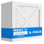 Chenzhit (6 Pack) 14x14x1 Furnace Air Filters, MPR 1200 & FPR 7, MERV 11 Pleated Air Filter (Actual Size: 13.75x13.75x0.75 inch)