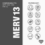 Aerostar MERV 13 Pleated Air Filters, 6 Pack