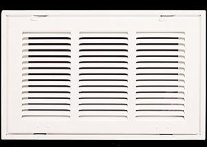 16" X 10" Steel Return Air Filter Grille for 1" Filter - Removable Face/Door - HVAC Duct Cover - Flat Stamped Face - White [Outer Dimensions: 18.5 X 11.75]