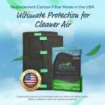 Breathe Naturally Replacement Carbon Pre-Filters Compatible with Hunter 30901, HEPAtech and QuietFlo Air Purifier - Activated Charcoal Filter Sheet - 16" x 30"x 0.2" (Pack of 4, Carbon Prefilters)