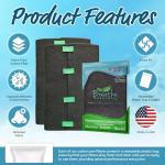 Breathe Naturally Replacement Carbon Pre-Filters Compatible with Hunter 30901, HEPAtech and QuietFlo Air Purifier - Activated Charcoal Filter Sheet - 16" x 30"x 0.2" (Pack of 4, Carbon Prefilters)