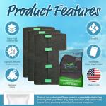 Breathe Naturally Replacement Carbon Pre-Filters Compatible with Hunter 30901, HEPAtech and QuietFlo Air Purifier - Activated Charcoal Filter Sheet - 16" x 30"x 0.2" (Pack of 6, Carbon Prefilters)
