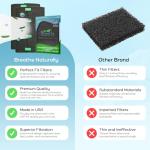 Breathe Naturally Replacement Carbon Pre-Filters Compatible with Hunter 30901, HEPAtech and QuietFlo Air Purifier - Activated Charcoal Filter Sheet - 16" x 30"x 0.2" (Pack of 4, Carbon Prefilters)