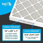 16x25x1 Air Filter (4-PACK) | MERV 8 | MOAJ Elite Dust Defense | BASED IN USA | Quality Pleated Replacement Air Filters for AC & Furnace Applications | Actual Dimensions: 15.70" x 24.70" x 0.75"