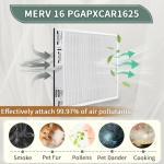 2 Pack PGAPXCAR1625-A02 16x25x3 MERV 16 Replacement Filter, Compatible with Bryant/Carrier PGAPXCAR1625, PGAPXCAR1625-A01, AGAPXCAR1625，AGAPXCAR1625-A02 Air Filter