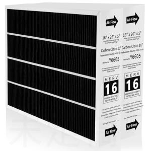 Y6605 MERV 16 Replacement Filter Compatible with PureAir PCO3-16-16 Air Purifier, 16 x 26 x 5 Filter Replacement (2 Pack)