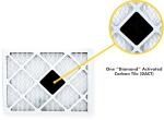 Proairtek AF14181M08DWH Model Diamond 14x18x1 Air Filter; MERV 8 with One "Diamond" Activated Carbon Tile to Neutralize Odors; Durable Electrostatic Pleated Design; Made in USA