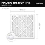 Komashr 14x14x1 Air Filter MERV 13 (2-Pack), HVAC/Furnace AC Filter Replacement, Dust Defense–Comparable with MPR 1500-1900 & FPR 10 (Actual 13.75x13.75x0.75)