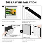Komashr 14x14x1 Air Filter MERV 13 (2-Pack), HVAC/Furnace AC Filter Replacement, Dust Defense–Comparable with MPR 1500-1900 & FPR 10 (Actual 13.75x13.75x0.75)