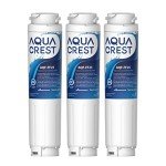 Aqua Crest Refrigerator Water Filter Replacement - 3 Pack