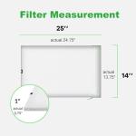REair 14x25x1 Air filter Pro Kit, Washable and Reusable Air Filter 14x25x1 for AC HVAC Furnace, MERV 8 Air Filters Machine Washable & Dryer Friendly, AC Furnace Air Filter, Include 2 Filters&1 Frame