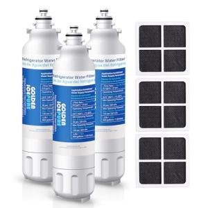 GOLDEN ICEPURE RWF3500A Refrigerator Water Filter & Air Filter Combo, Compatible with LG LT800P, Kenmore 469490, ADQ73613401, LSXS26366D, LUPXS3186N, LSXS26366S, LT120F, FL-RF20, R-9490, DWF-35