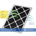 Nordic Pure 19_1/4x21_1/4x1 Exact MERV 8 Pure Carbon Pleated Odor Reduction AC Furnace Air Filters 3 Pack