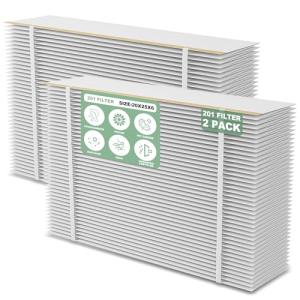(2 Pack)201 Replacement Furnace Filter Compatible with A prilaire Space-Gard 2200,2250 Whole-House Air Purifier and X0445, 20x25x6 Air Filter Rplacement