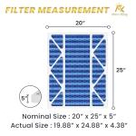 MervKing 20x25x5 Air Filter Actual Size: 19.88" x 24.88" x 4.38" MERV 11 MPR 1000-1200 | MADE IN USA | 1-Pack | Pleated HVAC AC Furnace Replacement