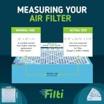FILTI 16x25x4 Air Filter MERV 13 | Pleated Home Air Filter | HVAC AC Furnace Filter MADE IN USA (2 Pack)