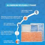 EverFilter 13x21.5x1 Air Filter MERV 8 (6-Pack) Filter Media Replacement, HVAC AC Furnace Air Filters, Aluminum Reusable Filter Frame (Actual Size: 12.88 x 21.5 x 0.75 Inches)