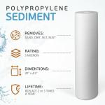 Ronaqua 20" x 4.5" Big Sediment Replacement Water Filter Cartridge, 5 Micron, NSF Certified, for Whole House, Compatible with 155358-43, 2PP20BB1M, AP810-2, FPMB-BB5-20, P5-20BB, SDC-45-2005, 10 Pack)