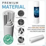 Ronaqua 20" x 4.5" Big Sediment Replacement Water Filter Cartridge, 5 Micron, NSF Certified, for Whole House, Compatible with 155358-43, 2PP20BB1M, AP810-2, FPMB-BB5-20, P5-20BB, SDC-45-2005, 10 Pack)