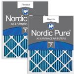 Nordic Pure 12x24x1 (11 1/2 x 23 1/2 x 3/4) Pleated MERV 7 Air Filters 2 Pack