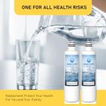 Water Filter Replacement Compatible with Bosch Ultra Clarity Pro BORPLFTR50, BORPLFTR55, 12033030, 12028325, 11025825, 11032531, B36CT80SNS, B36CL80ENS, WFC100MF, WFS200MF, RA450022 (2 Pack)