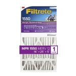 Filtrete 16x25x5, AC Furnace Air Filter, MPR 1550 DP, Healthy Living Ultra Allergen Deep Pleat, 1-Pack (actual dimensions 15.75 x 24.13 x 4.88)