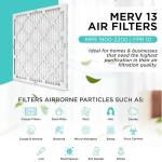 Mann+Hummel 20x25x2 MERV 13 Pleated HVAC AC Furnace Air Filters. 4 Pack. (Exact Size: 19.5 x 24.5 x 1.75 Inches)