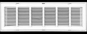 HVAC Premium 30 x 8 Duct Opening Steel Return Air Filter Grille, for 1-inch Filter, Removable Door, Flat Stamped HVAC Vent Cover Grille, Outer Dimensions 32.5 x 10.5