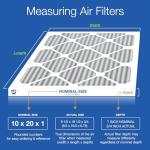 Nordic Pure 10x20x1 (9 1/2 x 19 1/2 x 3/4) Furnace Air Filters MERV 12 Pleated Plus Carbon 2 Pack