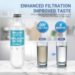 Water Filter for LG LFXC22526S, LFXS28968S, LFXS28968D, LFXS26973S, LFXS26973D, LRMVS3006S, LRMVC2306S Refrigerator Replacement with Air Filters (3+3).