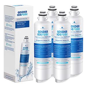 GOLDEN ICEPURE BORPLFTR50 Replacement for Bosch Ultra Clarity Pro, 12033030, 11025825, 11032531, WFC100MF, BORPLFTR55, B36CT80SNS, B36CL80ENS, RWF6100 Refrigerator Water Filter Replacement 4PACK