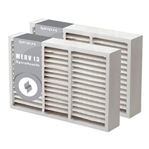 SpiroPure 17x26x4 MERV 13 Lennox X6664 Aftermarket Filters (2 Pack), White