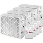 20x20x4 AC Furnace Air Filter Replacement - FC100A1011 HVAC Furnace Filters with Merv 11 Filter Media, AC Filter with Homequip Disposal Bag 4-Pack (Actual Size: 19.94 x 19.75 x 4.38 Inches)