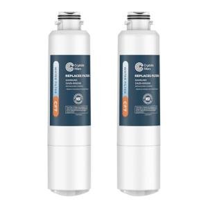 Crystala Filters Compatible with Samsung DA29-00020B Refrigerator Water Filter, DA29-00020A/B, DA29-00020B-1, HAF-CIN/EXP, 46-9101, RF4267HARS, RF25HMEDBSR, RF28HMEDBSR, RS25J500DSR, 2 Pack