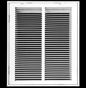 HVAC Premium 10 x 16 Duct Opening Steel Return Air Filter Grille, for 1-inch Filter, Removable Door, Flat Stamped HVAC Vent Cover Grille, Outer Dimensions 12.5 x 18.5