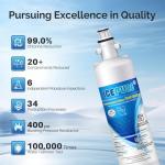 ICEPURE RPWF Refrigerator Water Filter, Replacement for GE RPWF, RWF1063, RWF3600A, WDS-RPWF, WSG-4, DWF-36, R-3600, AQF-RPWF, MPF15350, OPFG3-RF300, WF277, 4Pack