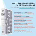 2 Pack X6672 Furnace Replacement Filter Compatible with Lennox X6672, HCC16-28 Replacement for HCF16-16 & HCF16-10, Carbon Enhanced HVAC Furnace Air Filter, 16x25x5 Inches MERV 16 Furnace Air Filter
